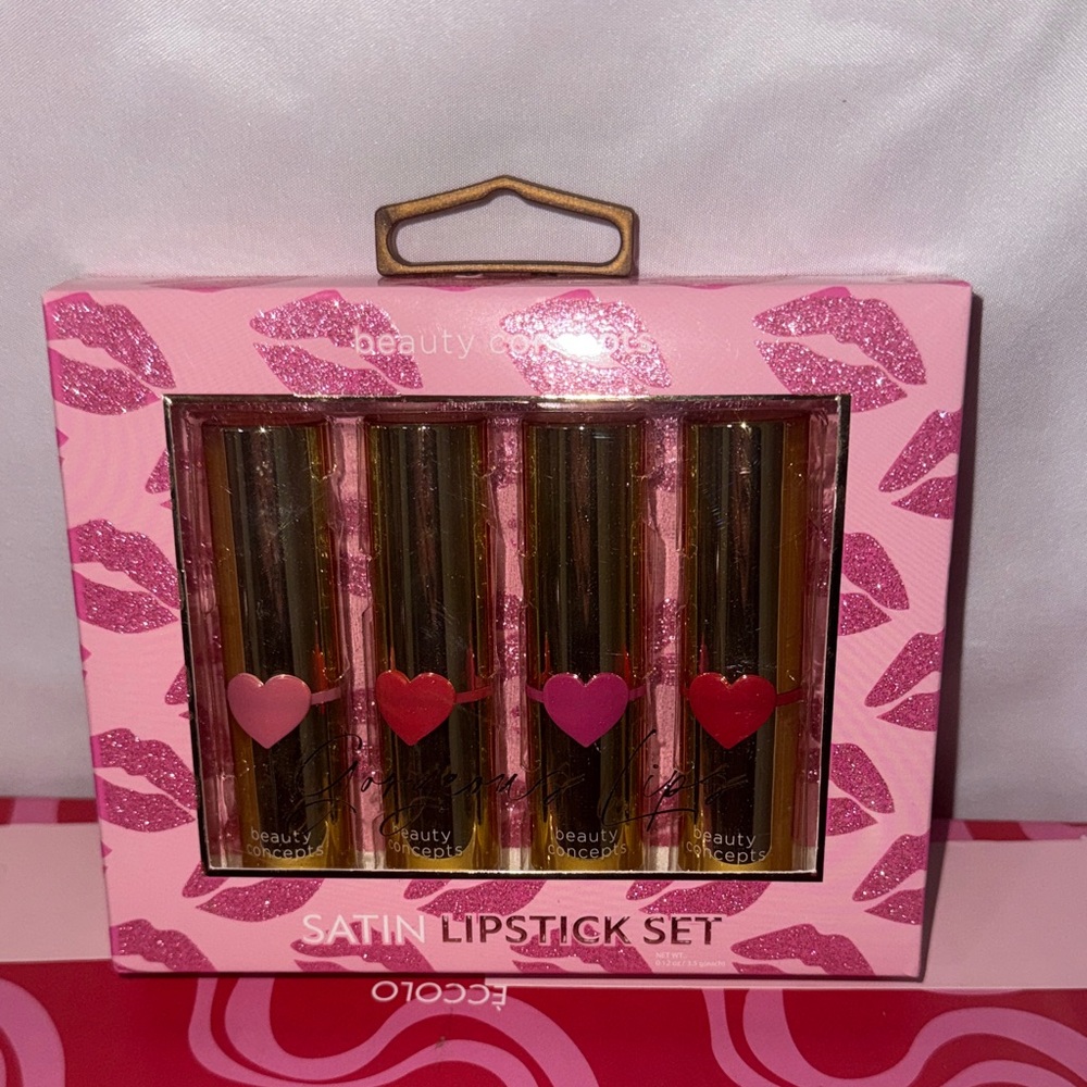 Valentines Day Satin Lipstick Set